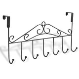 Andalus Vinyl-Coated Over The Door Hooks - Heavy-Duty 7 Hooks for Hanging Towels, Coats, Bags, Jackets, Belts, Hats, Clothes - I