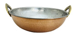 Shiv Shakti Arts,Pure Copper Hammered Kadhai with Tin Coated (Kalai/Nickle) Inside and Handle/Durable & Easy to Clean/ 500 ml No