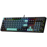 Redragon K582 SE Wired RGB Gaming Keyboard, 104 Keys Mechanical Keyboard w/Mixed Color Round PBT Keycaps, Dynamic 16.8M RGB Back