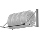 VEVOR Wall Mounted Folding Tire Rack, 32 - 48 Adjustable Tire Rack, Q235 Heavy-Duty Steel Tire Storage Rack for R14-R20 inch Sta