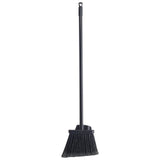 Winco 30inch Black Lobby Broom with Handle, Flagged Bristles