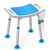 Loyoda FSA/HSA Eligible Lightweight Shower Chair for Inside Shower and Tub, 6 Height-Adjustable Shower Bench with Padded Seat & 