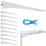 Gisafai 10 Pack Shelf Bracket Adjustable Shelving Brackets Single Track Twin Track System Metal Stand for Shelving Shelf Standar