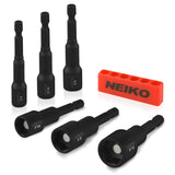 NEIKO 10190A Magnetic Nut Driver Set, 6 Piece Impact Nut Driver Set, SAE, 1/4 to 9/16, 29/16 Long Nut Driver Bit Set f