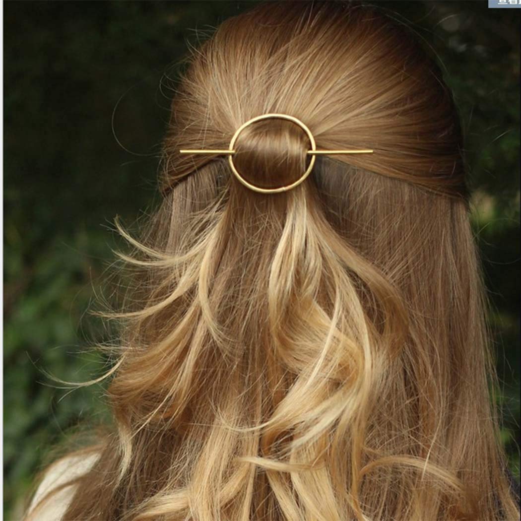Dreamyn Round Hair Clips Hollow Circle Hair Barrettes Fashion Geometric Hairpins Minimalist Hair Accessories Hair Jewelry for Wo