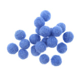 Zasy Needle Felt Balls Pure Wool Beads Dry Felted Balls 15mm Handmade DIY Crafts 20pcs (Blue)