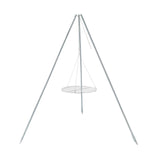 Coleman Tripod Campfire Grill & Lantern Hanger, Grill Grate with Adjustable Height for Cooking Over Fire, Steel Firepit Cooking 