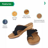 Ortho Joy Women'S Extra-Soft Doctor Ortho Slippers - Black,Black,9,B09ZRNBP34