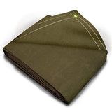 Tarps Now 10x12 ft Heavy Duty Canvas Tarp | 20 MIL Commercial Grade, Tear Resistant, Reinforced Edges, Brass Grommets | Ideal fo