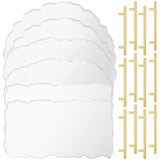 Hoolerry 18 Pcs Large Resin Tray Molds with Gold Handles Silicone Irregular Casting Epoxy Molds Agate Geode for DIY Crafts Makin