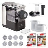 EMERIL LAGASSE Pasta & Beyond Automatic Pasta and Noodle Maker with Slow Juicer - 8 Pasta Shaping Discs Black-New