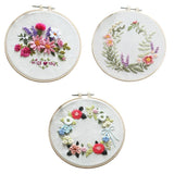 Loom Tree Diy Needlework Kits W/Embroidery Hoop Stitch Crafts Flower Pattern | Stitch Kits