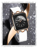 Olevs Watches For Women Analog Quartz Ultra-Thin Silicone Strap Women'S Easy Reader Watch Rose Gold&White