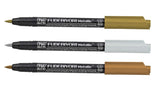 Zig Fudebiyori Metallic Brush Pen Ideal for Highlighting in Illustrations and Manga Artwork Designed to Flexible Brush Tip for P