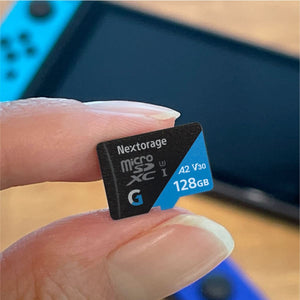 Nextorage Japan 128GB A2 V30 CL10 Micro SD Card, microSDXC Memory Card for Nintendo-Switch, Steam Deck, Smartphones, Gaming, Go