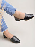 Shoetopia Textured Black Serena Ballerinas For Women & Girls-Eu39,Black,6,B0D76TF6HS