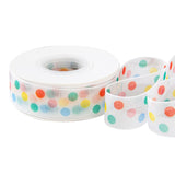 Colorful Dots Sheer Ribbon 1 Inch 25 Yards Rainbow Polka Dots Birthday Ribbon for Wreath Hair Bow Baby Shower Craft Gift Wrap Pa