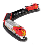 Bachmann Trains Santa Fe Flyer Ready To Run Electric Train Set HO Scale 19.50 x 3.00 x 13.25 Inches