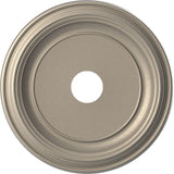 19OD x 3 1/2ID x 1 1/2P Traditional Thermoformed PVC Ceiling Medallion (Fits Canopies up to 11 1/2), Metallic Silver Metallic
