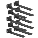 Floating Shelf Bracket 12inch 10 Pack L Brackets for Shelves Black Metal Heavy Duty Shelf Brackets for DIY Decorative with Mount