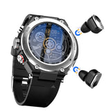 Desong Smart Watch with Earbuds, 3 in 1 Round Fitness Tracker,1.28inch Smartwatch for Men,Answer/Make Call,Recording,Sleep Monit