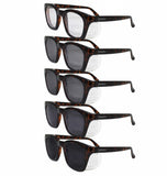 TITUS G12 Retro Style Safety Glasses Soft Folding Stainless Steel Mesh OR Color Matched Side Shield (Dark Tortoise Frame/Photoch