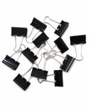 Beauty Tool Black Metal Binder Clips 25 Mm | Strong Foldback Paper Clamps For Documents, Files & Paper Organization | Durable Of