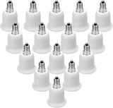 JACKYLED 15-Pack E12 to E26 E27 Adapter Chandelier Light Socket E12 to Medium Socket E26 E27 Converter Bulb Base Adapter Convert