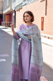 Gosriki Women'S Rayon Viscose Solid Straight Kurta With Pant & Dupatta (Paradise Purple-Gs_S_Purple_Small),Purple,,B0F13S9Q54