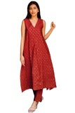 Anni Designer Women'S Rayon Viscose Printed A-Line Kurta With Pant (Dhyana Maroon_M_Maroon_Medium),Maroon,M,,,