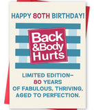 Funny 80th Birthday Card, Best 80th Birthday Gifts for Women Men, Cool Gifts for 80 Year Old Woman Man, 80th Birthday Decoration