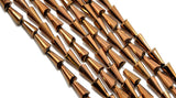 The Design Cart Copper Metallic Pencil Shaped Crystal Bead (8 Mm * 16 Mm) 1 String For ? Jewellery Making, Beading, Arts And Cra