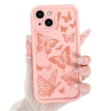 Lovmooful Compatible for iPhone 14 Case Cute Colorful Butterfly Design for Girls Women Soft TPU More Shockproof Protective Girly