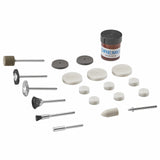 Dremel 72601 Cleaning & Polishing Rotary Tool Accessory Kit with Storage Case, 20Piece Set Includes Buffing Wheels, Polishin