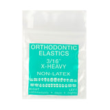 JMU Orthodontic Elastics 3/16 Extra Heavy, 8oz 100 Pack Extraoral Elastic Bands Latex Free Dental Rubber Bands Made in USA