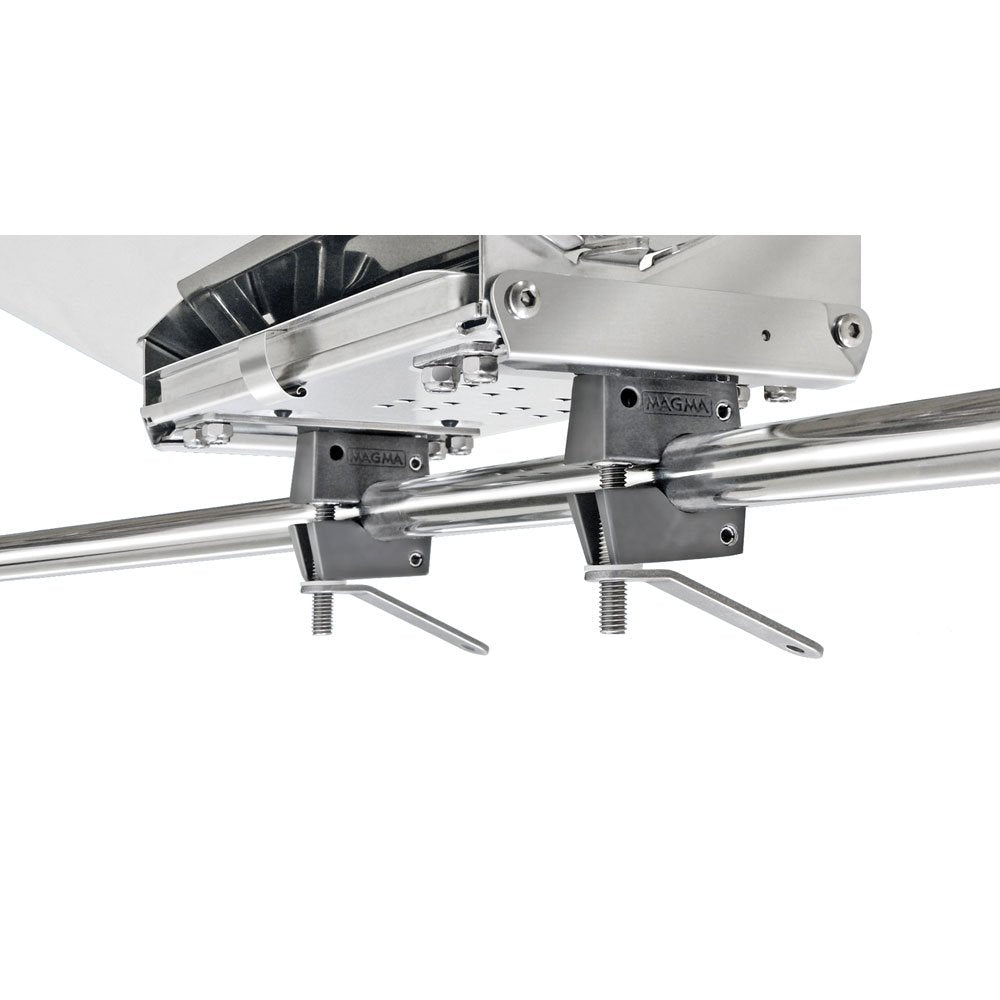 Boating Accessories New Dual Horizontal Round Rail Mount Magma T10580 Fits 7/8 or 1 - Heavy Duty