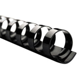 Swingline GBC CombBind Standard Spines, 3/8 inch Diameter, 60 Sheet Capacity, Black, 100/Box