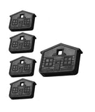Lucky Line House Shaped Key Cap for KW1 & SC1 Key Ways, Black, 5/PK (162205)