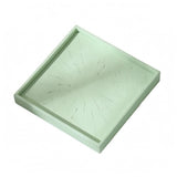 Ecomistiq Radial Slot Pattern Band Display Tray Textured Surface Jewelry Display Tray Matte Finish Minimalist Design, Green, Rin