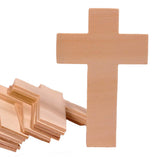 Creative Hobbies 4.25 Inch High Unfinished Wooden Cross Shapes, Pack of 25, Ready to Paint or Decorate