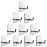 Vanloory Bath Towel Hooks -10 Pack Strong Self Adhesive Coat/Clothes Hooks, No Drilling Sticky Hooks, Heavy Duty 304 Stainless S