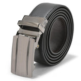 Luxeza Auto Lock Reversible Pu Leather Belt For Men (Silver 04, 26 To 44 Waist Adjustable)