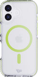 Tech21 EvoCrystal MagSafe Case for iPhone 17 - Green, Glow-in-The-Dark MagSafe | 16ft Multi-Drop Protection with FlexShock | Ant