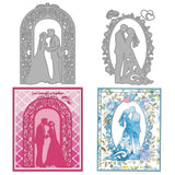 MAYJOYDIY Wedding Couple Metal Cutting Dies Romantic Groom Bride Die Cuts Wedding Invitation Letter Embossing Template Carbon St