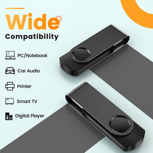 16GB USB Flash Drive 10 Pack Thumb Drive Kepmem USB 2.0 Flash Drive Bulk Metal USB Memory Stick Swivel Pendrive Keychian Design