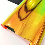 12x53 Inch Iridescent Holographic Clear PVC Fabric Transparent Laser Rainbow Vinyl for DIY Patchwork Bags Bows Jewlery Making (O