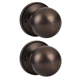 Probrico 2 Pack Oil Rubbed Bronze Dummy Door Knobs, Half Dummy Door Handles, Single Side Dummy Door Knobs, Inside Door Handle Kn
