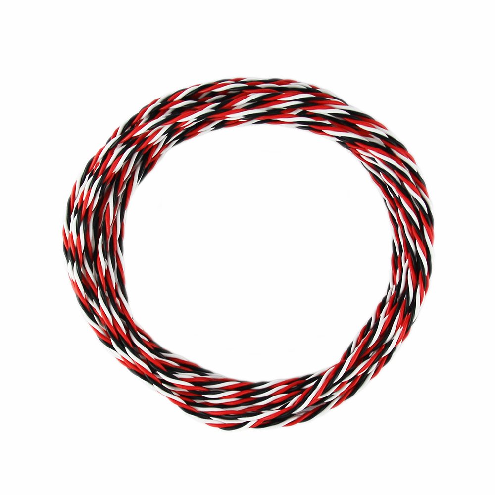 Oliyin 32 Feet 26Awg 26# Twist Servo Extension Cable Futaba Twisted Wire Lead For Rc Airplane Accessories