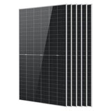 SUNGOLDPOWER 590W Bifacial Solar Panel 6PCS,N-Type 16BB,High Efficiecy Up to 30% Extra Power,Vmp 44.4V/PCS,for 24V/48Vdc Home Ba