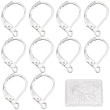 SUNNYCLUE 60Pcs 925 Sterling Silver Plated French Earring Hooks with Lever Backs for DIY Dangle Earrings
